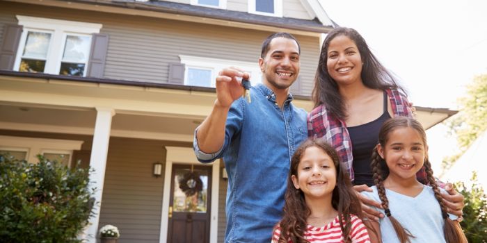 Family with new home